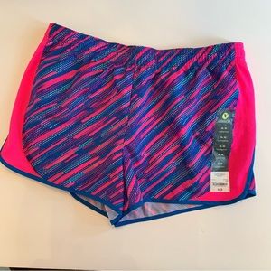 Xersion Girls Running Short Size XL 16, Pink Blue Pattern